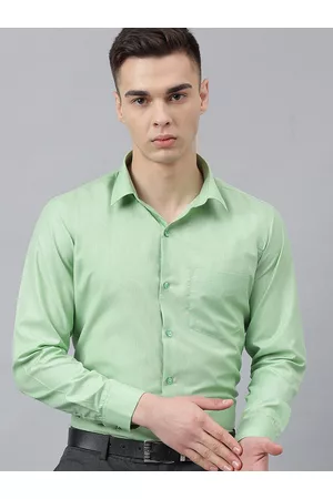 English Navy Men Slim Fit Formal Shirt