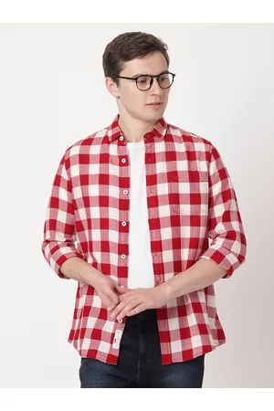 Lee Men Slim Fit Checked Casual Cotton Shirt