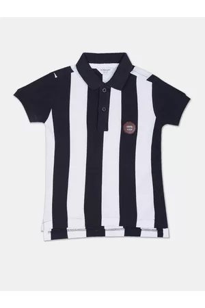 Ralph Lauren Boys Striped Polo Collar Cotton T-shirt
