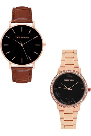 Joker & Witch Set Of 2 Muffin & Lovey Analogue Couple Watch Gift Set JWCW276