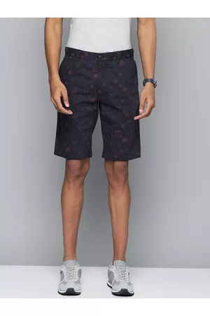 Indian Terrain Men Printed Slim Fit Cotton Shorts