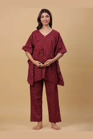 Seerat Women Ethnic Motif Printed Pure Cotton Kaftan Kurti with Trousers