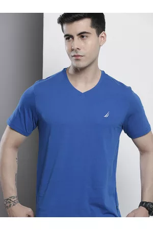 Nautica Men V-Neck Pure Cotton T-shirt