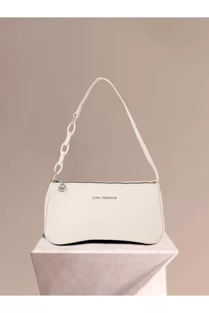 Lino Perros Women Off White Animal Printed PU Shoulder Bag