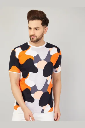 Rodzen Men Printed Pure Cotton T-shirt