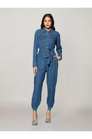 20Dresses Pure Cotton Long Sleeves Basic Jumpsuit