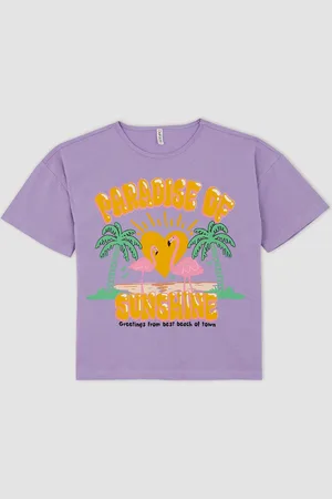 DeFacto Girls Printed Pure Cotton T-Shirt