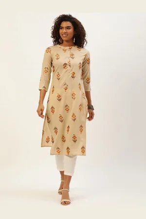 SWAGG INDIA Ethnic Motifs Foil Print Viscose Rayon Straight Kurta