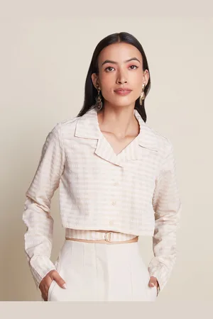 20Dresses Women Slim Fit Horizontal Stripes Casual Shirt