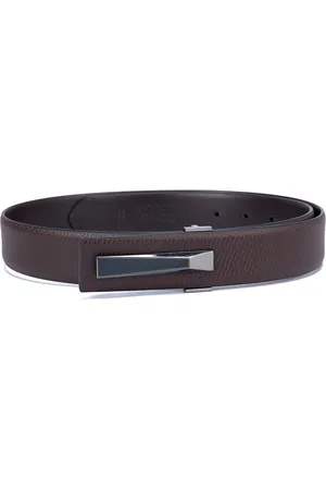 ROSSO BRUNELLO Men Leather Formal Belt