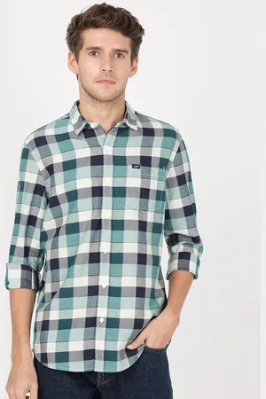 Lee Men Slim Fit Checked Casual Cotton Shirt