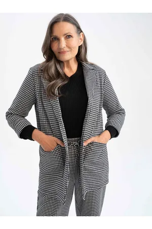 DeFacto Women Checked Front Open Blazers