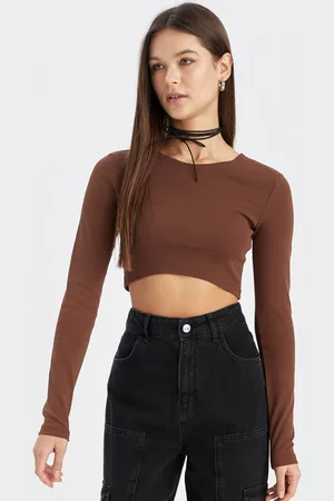 DeFacto Women Long Sleeves Crop T-shirt