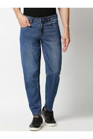 High Star Men Blue Relaxed Fit Light Fade Jeans