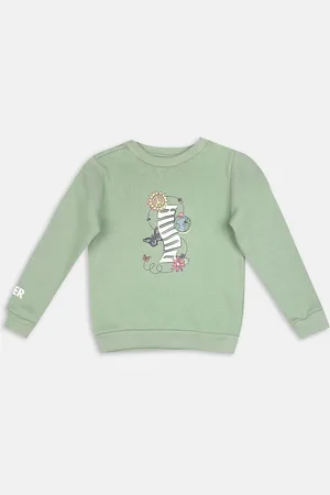 PUMA Kids Green x 1Der Kl Rahul Feel Good Graphic Printed Cotton Sweatshirts