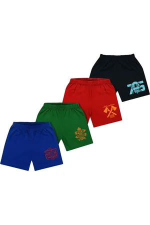 Silver Fang Boys Pack Of 4 Cotton Shorts