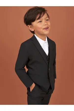 H&M Boys Black Solid Classic Jacket