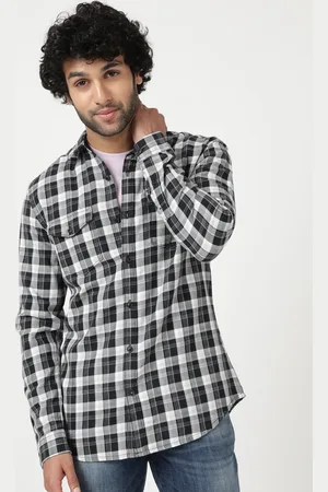 Wrangler Men Checked Cotton Casual Shirt