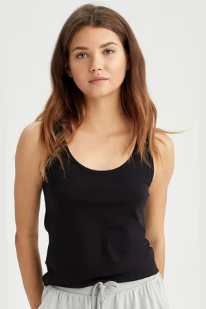 DeFacto Women Cotton Scoop Neck Sleeveless Top
