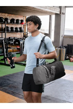 Wildcraft Men Black & Grey Mynt Printed Duffel Bag