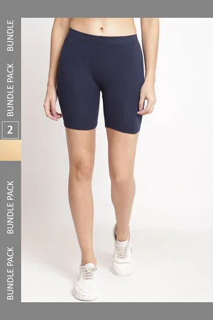 Jinfo Women Pack Of 2 Mid-Rise Cycling Shorts