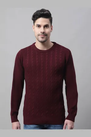 CANTABIL Men Cable Knit Pullover Acrylic Sweater
