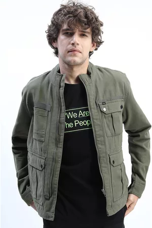 Highlander Men Olive Green Tailored Jacket