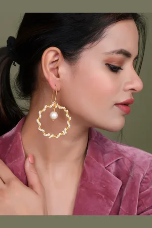 Silvermerc Designs Gold Plated Contemporary Hoop Earrings