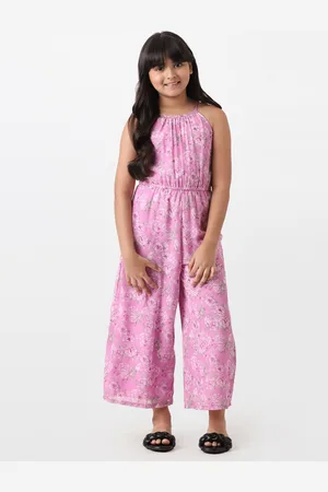 AND Girls Printed Shoulder Straps Basic Jumpsuit