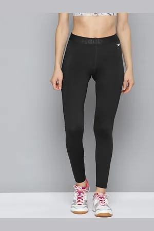 Reebok Women Black Solid Training Speedwick COMM Tights