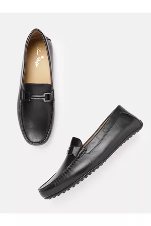 Louis Philippe Men Leather Formal Horsebit Loafers