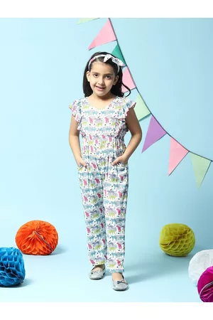 Biba Girls Printed Basic Jumpsuit
