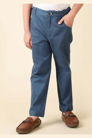 Fabindia Boys Cotton Regular Fit Chinos Trousers