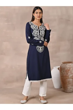 Buy Navy blue Kurtis & Tunics for Women by LAKSHITA Online | Ajio.com