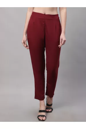 CANTABIL Women Mid-Rise Pleated Trousers
