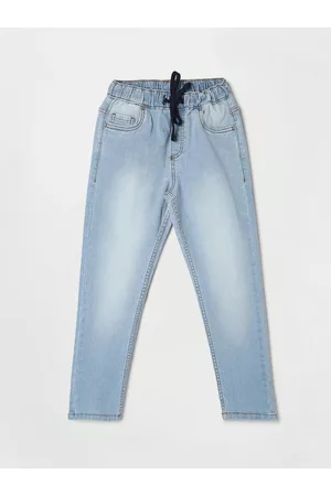 Lifestyle Boys Blue Skinny Fit Heavy Fade Jeans