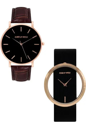 Joker & Witch Baeconut Stainless Steel Couple Watch Gift Set- JWCW384