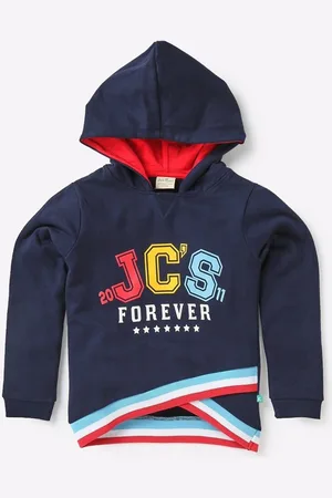 Juscubs Girls Printed Hooded Cotton Sweatshirt