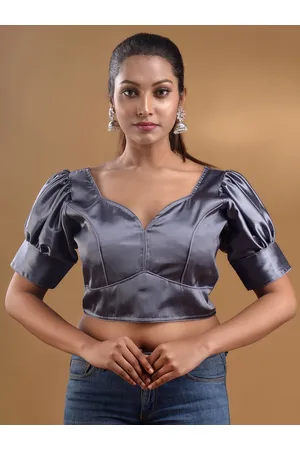 Puffed Sleeves Blouse Online in India – Monika Nidhii