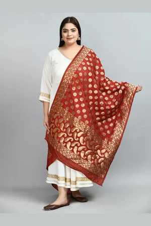 DesiNoor Ethnic Motifs Woven Design Dupatta