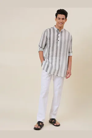 Fabindia Men Printed Pure Cotton Kurta with Trousers