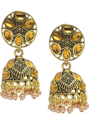 Shivansh Women Traditional Dome Shaped Jhumkas Earrings