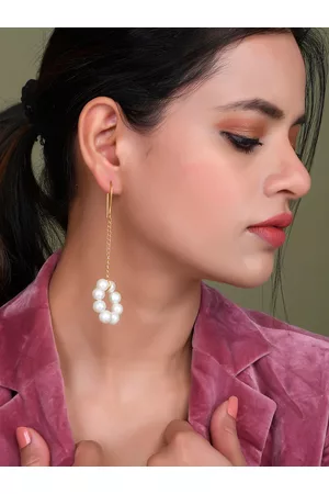 Silvermerc Designs Gold Plated Contemporary Drop Earrings