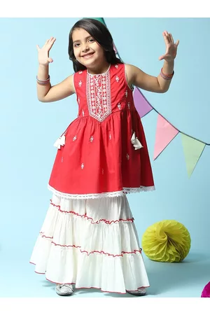 Biba Embroidered Thread Work Kurta with Sharara