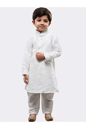 Vastramay Boys White Kurta with Pyjamas