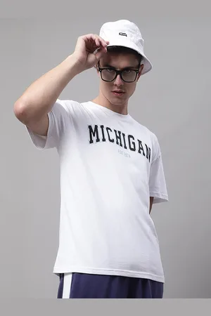 DOOR74 Men Typography Printed Cotton T-shirt