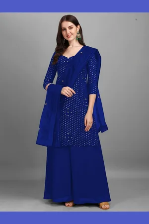 Ethnic Yard Embroidered Semi-Stitched Dress Material