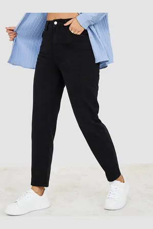Styli Women Mom-Fit High-Rise Cotton Jeans