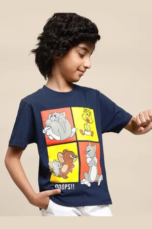Kidsville Boys Tom & Jerry Printed Cotton T-Shirt