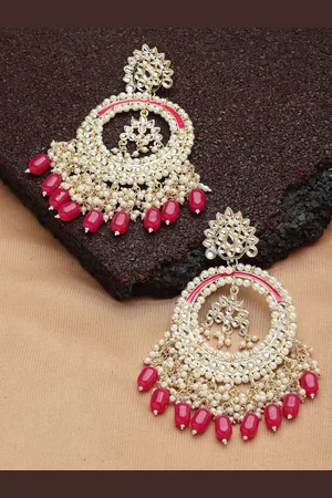 Shining Diva Women Gold-Plated Classic Chandbalis Earrings